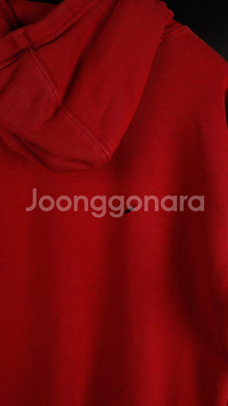 [L] 나이키 불독 레드 후드티--6