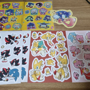 소닉 비공식 굿즈 스티커/엽서