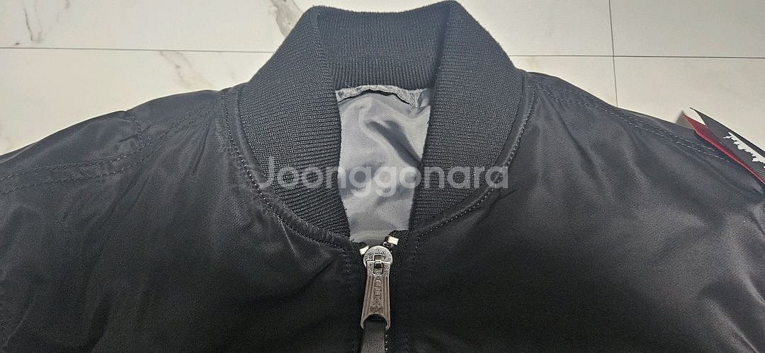 (사이즈 S) 알파인더스트리 MA-1 플라이트 자켓 블랙(건메탈라이닝)--4