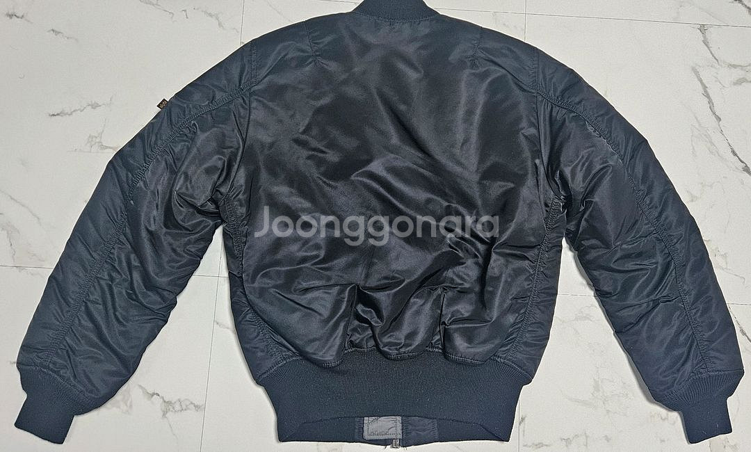 (사이즈 S) 알파인더스트리 MA-1 플라이트 자켓 블랙(건메탈라이닝)--5