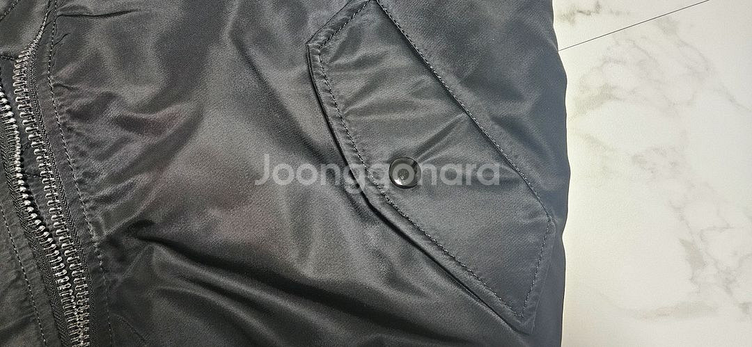 (사이즈 S) 알파인더스트리 MA-1 플라이트 자켓 블랙(건메탈라이닝)--8