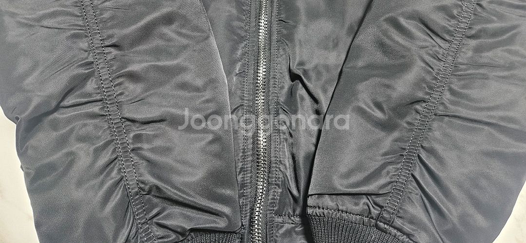 (사이즈 S) 알파인더스트리 MA-1 플라이트 자켓 블랙(건메탈라이닝)--6