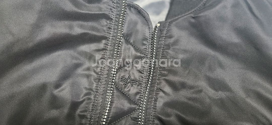 (사이즈 S) 알파인더스트리 MA-1 플라이트 자켓 블랙(건메탈라이닝)--7