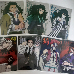 7종 일괄)귀멸의 칼날 콜렉팅 하이라이트픽 프로필 카드