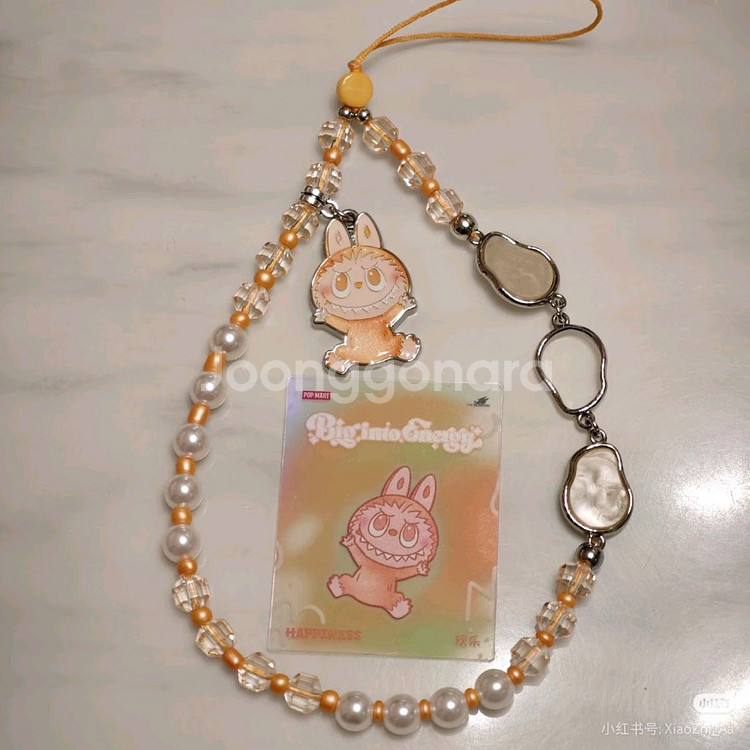 정품 봉지 미개봉 라부부 하이라이트 시리즈 휴대폰 스트랩--2