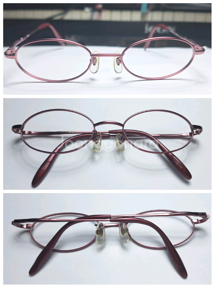 일본 수제 공방 와인 빈티지 오벌형 안경테 FS-X1--3
