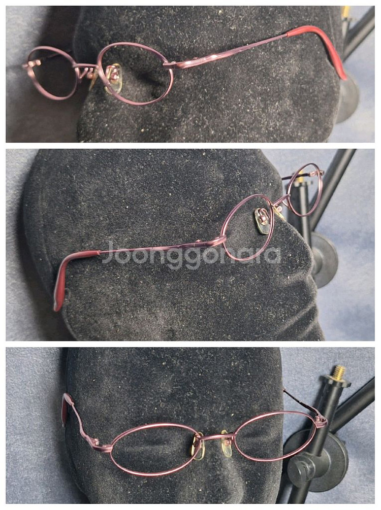 일본 수제 공방 와인 빈티지 오벌형 안경테 FS-X1--7