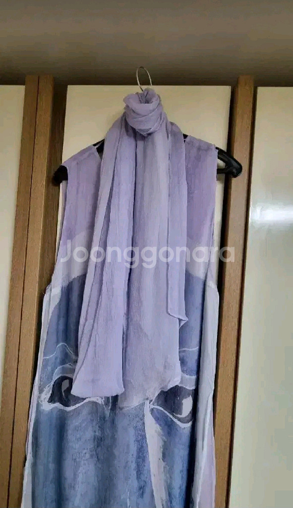 zara 자라 스카프 디테일 프린트 플루이드 원피스 - M--6