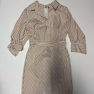 질스튜어트 스트라이프 튤립 하객룩 셔츠 원피스