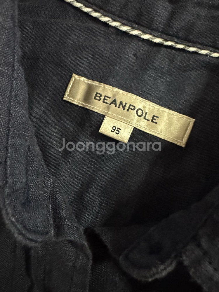 빈폴 Beanpole 투 포켓 네이비 린넨 셔츠--2