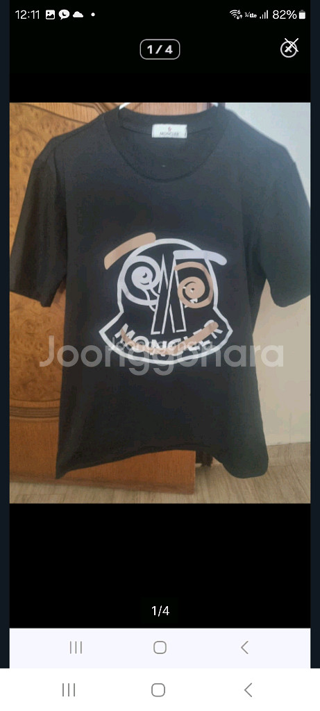 특가)몽클레어 캐릭터 오버핏 반팔 티셔츠. S/M--0