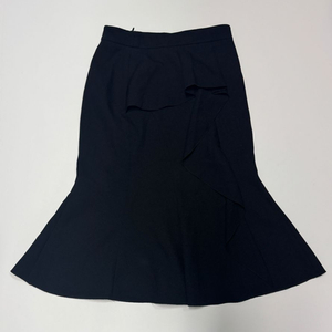 여성 모조에스핀 언발란스 플레어 스커트 블랙