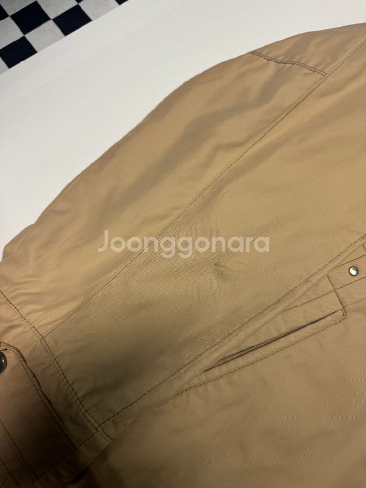 라코스테 은장 베이지 블루종 봄버 자켓 L--5