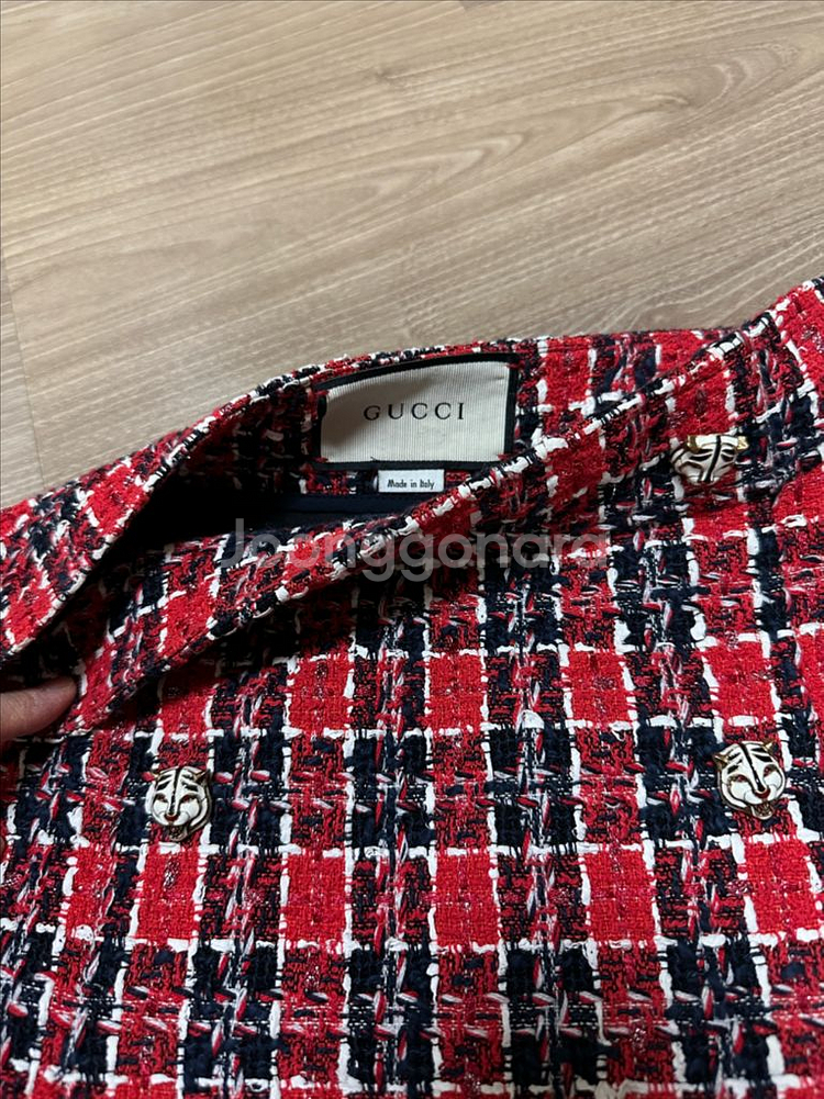 장품 구찌 체크 스커트 40--2