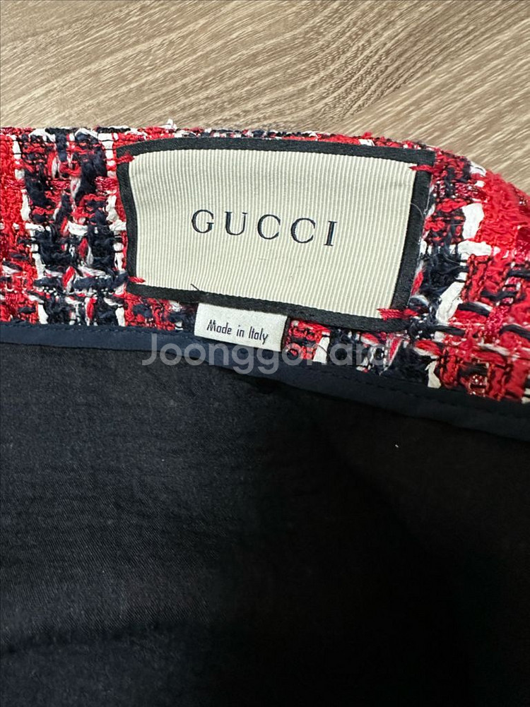 장품 구찌 체크 스커트 40--5