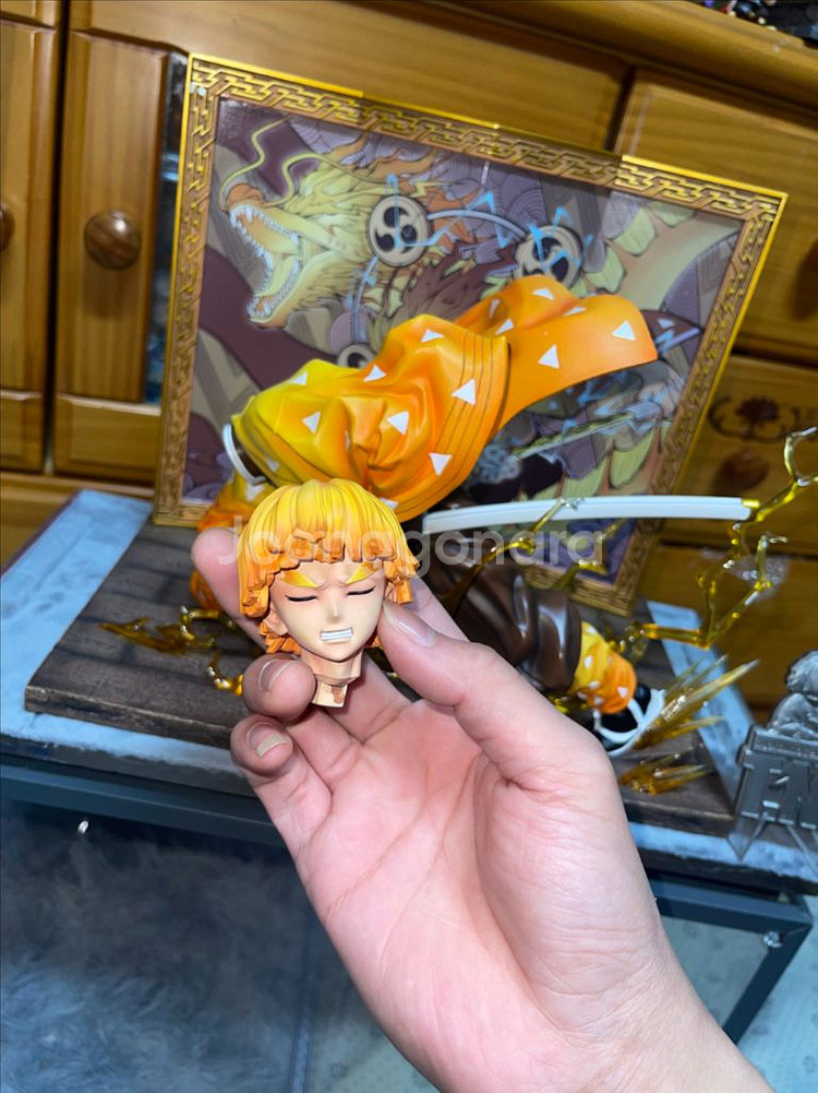 귀멸의칼날 tnt 젠이츠 레진 피규어--2