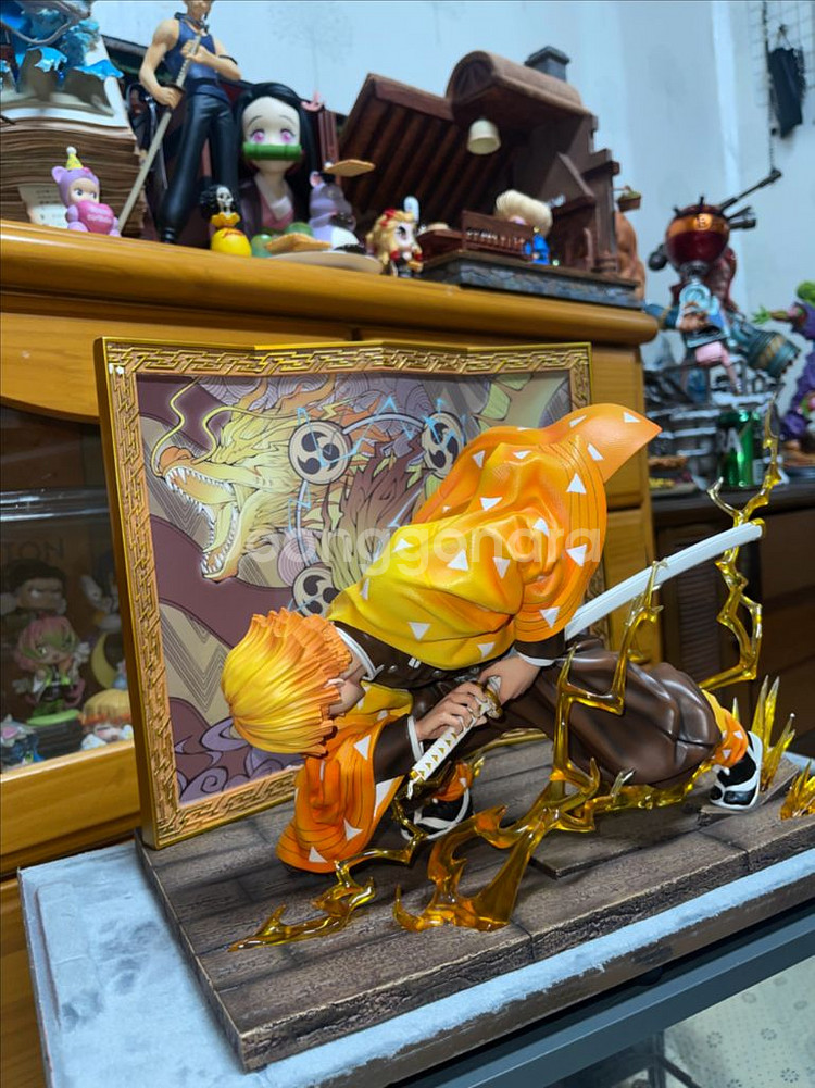 귀멸의칼날 tnt 젠이츠 레진 피규어--1