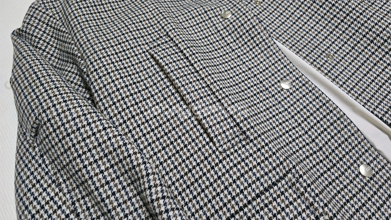 스튜디오 톰보이 체크 롱 코트--2