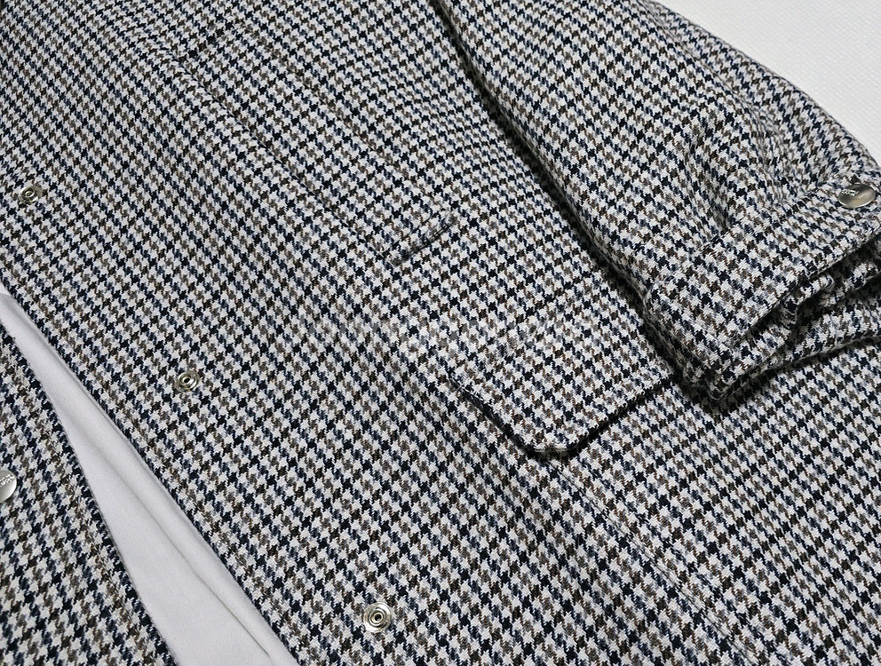 스튜디오 톰보이 체크 롱 코트--3