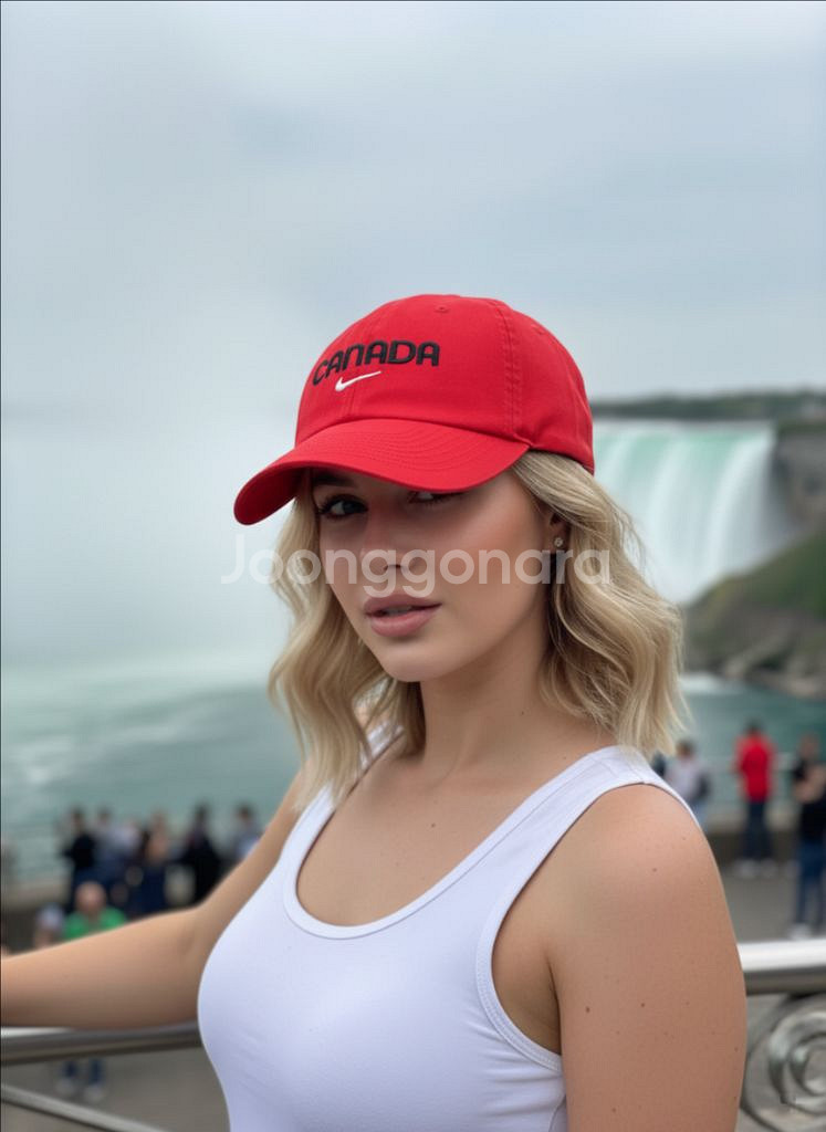 나이키 빈티지 초레어 퓨추라 캐나다 레드 볼캡 모자--5