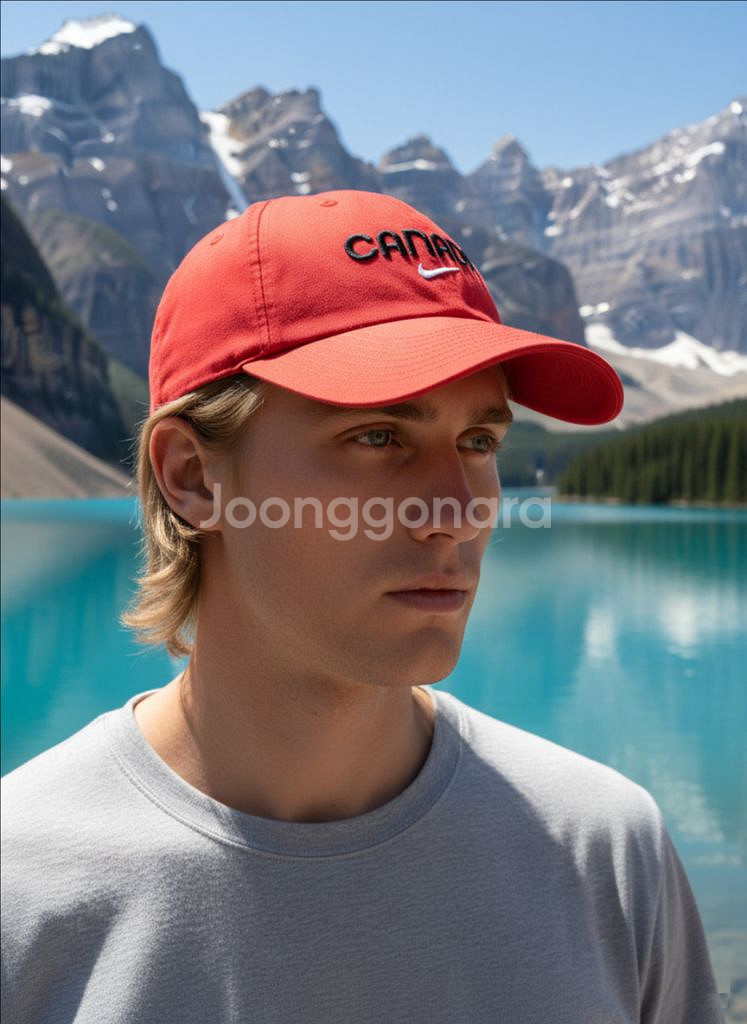 나이키 빈티지 초레어 퓨추라 캐나다 레드 볼캡 모자--9