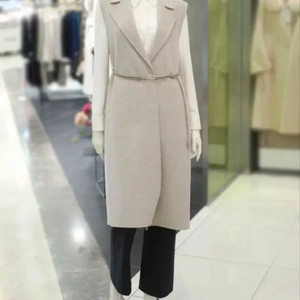 쉬즈미스 울 롱베스트 코트 오트밀 55 새상품