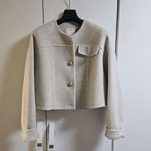 타임 캐시미어 블렌드 플랩 자켓 82, 한섬 여자 자켓, 반코트