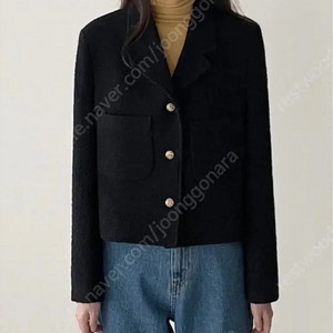 베지터블 부클 트위드자켓 네이비