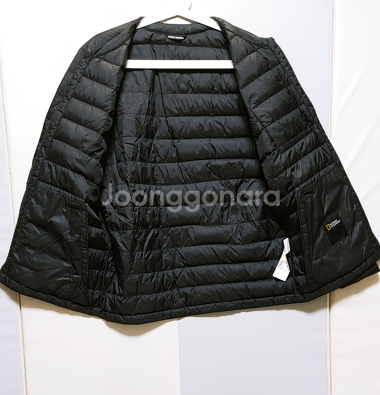 [XL] 내셔널지오그래픽 경량 패딩점퍼 블랙525--3
