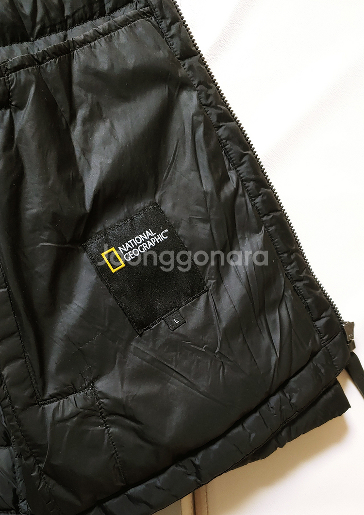 [XL] 내셔널지오그래픽 경량 패딩점퍼 블랙525--4