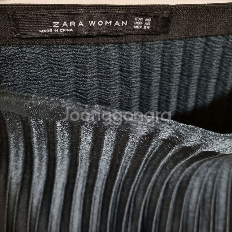 자라 플리츠 새틴 주름치마 미디스커트 XS--4