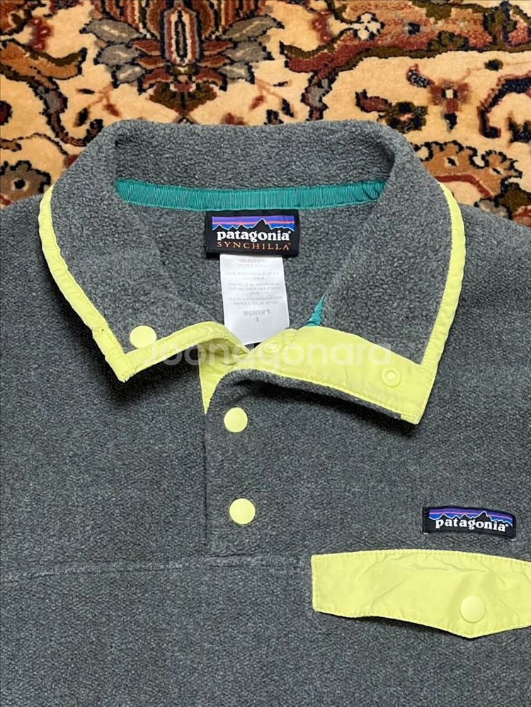 파타고니아 초레어 빈티지 신칠라 아노락 자켓 그레이/옐로우 우먼스 S--5