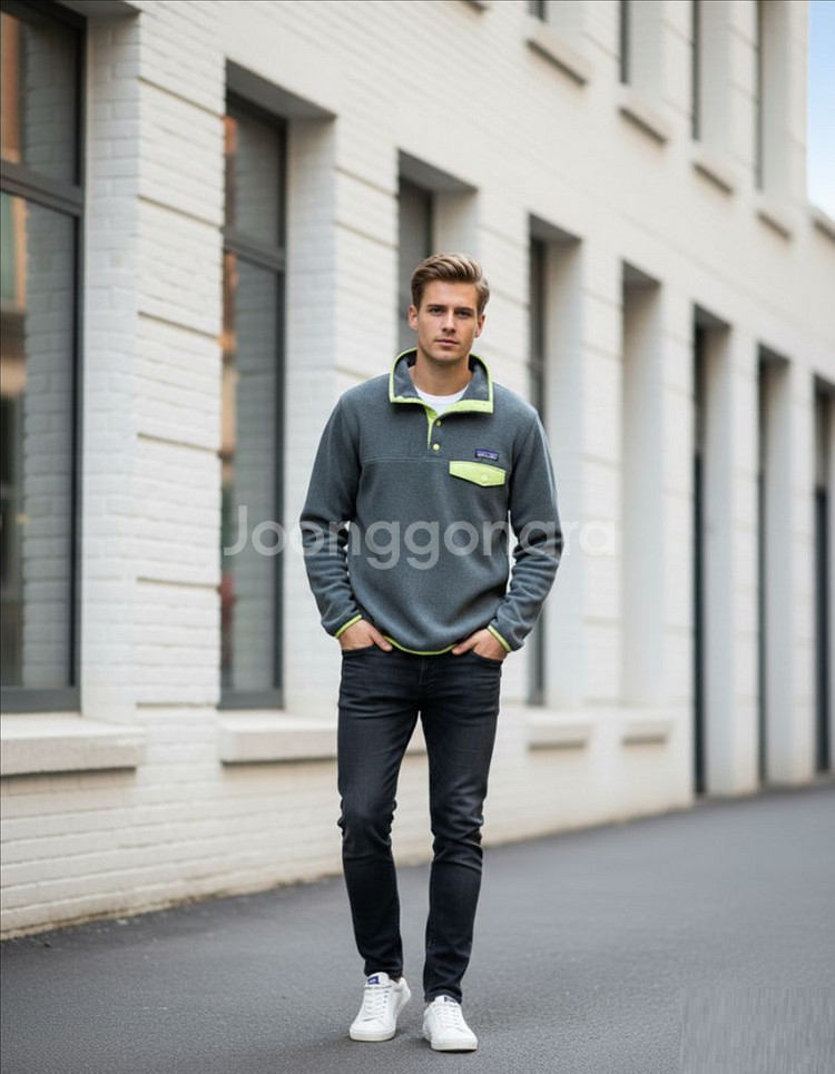 파타고니아 초레어 빈티지 신칠라 아노락 자켓 그레이/옐로우 우먼스 S--9