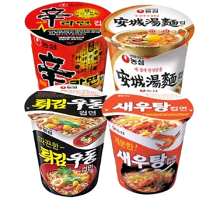 농심컵라면24개신라면,튀김우동,새우탕,안성탕면