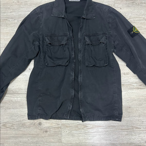 22ss 스톤아일랜드 올드이펙트 오버셔츠 M 블랙