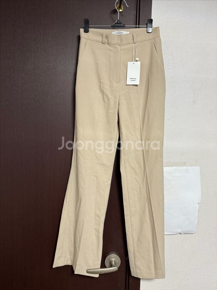 베이지색 슬랙스 (S)--0
