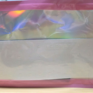 키보드 한글 자판 스티커(투명베이스, 흰색 글자) 1세트입니다.