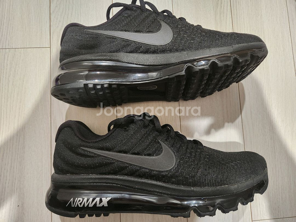 나이키 에어맥스 2017 러닝화 트리플 블랙 849559-004 245새상품 아직 한번도 안신었어요^^--5