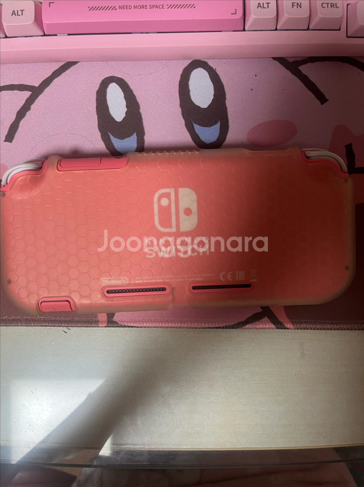 닌텐도 스위치 라이트 핑크 본체 + 케이스 + 냥젤리커버--1