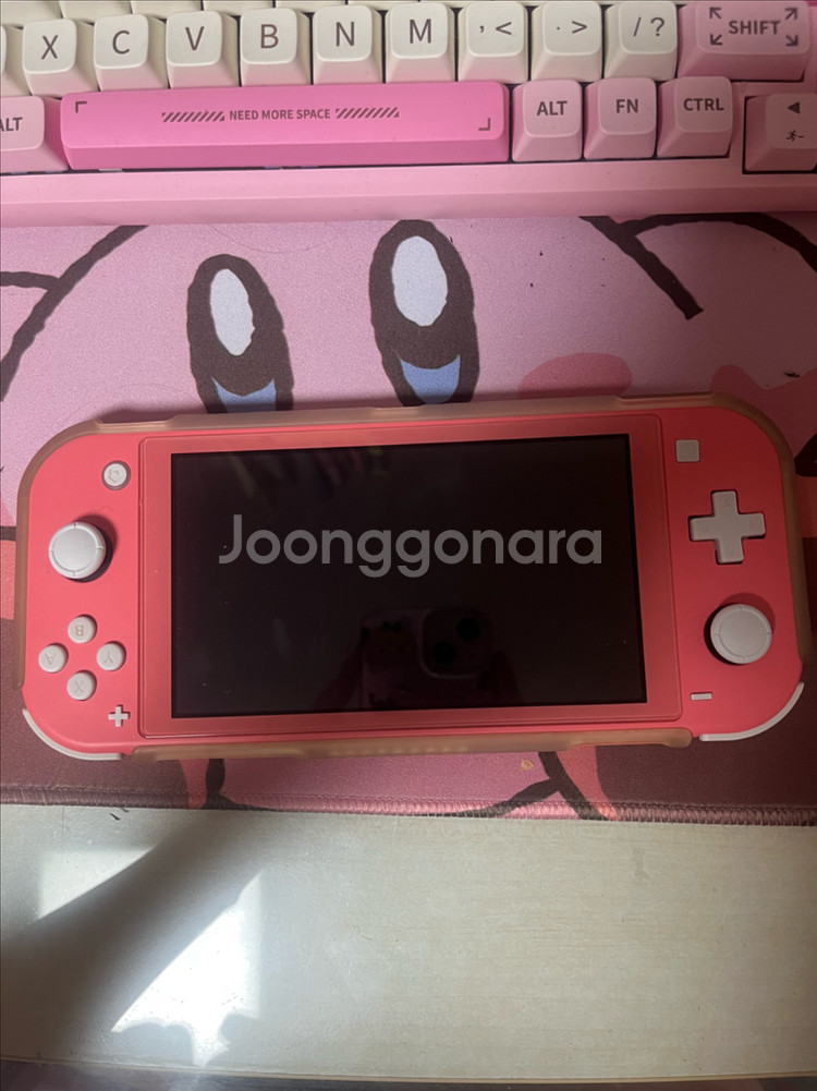 닌텐도 스위치 라이트 핑크 본체 + 케이스 + 냥젤리커버--0