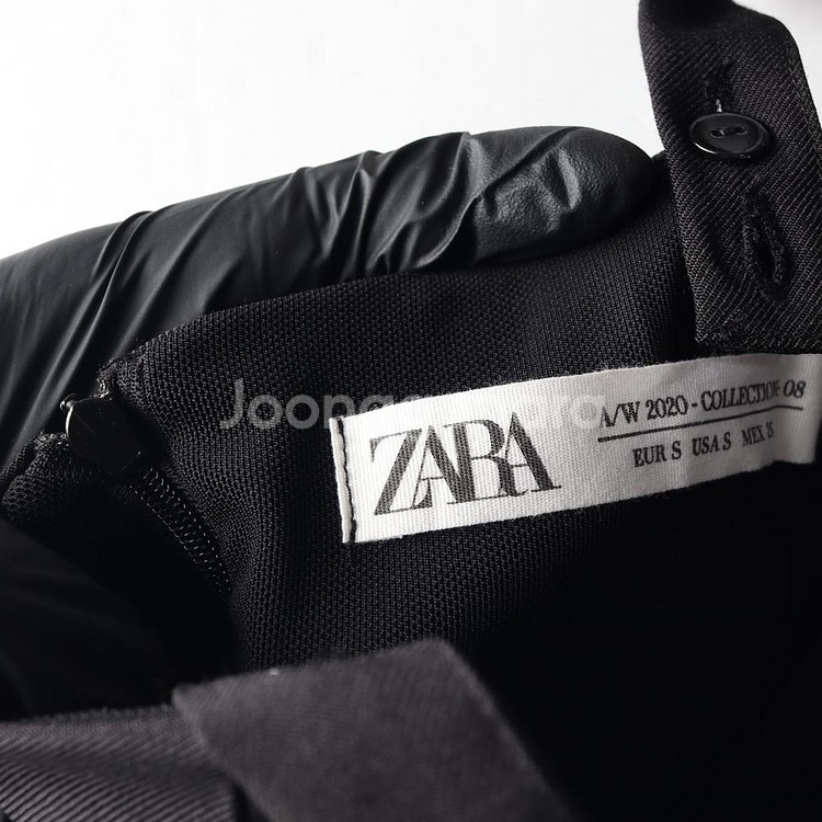 [S]자라 블랙 레이스업 V스트랩 나시 원피스 롱 슬립드레스--5