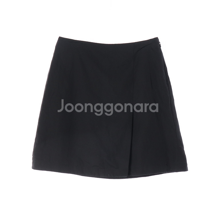 [XS]코스 린넨 블랙 A라인 미니 스커트 여름 치마--0