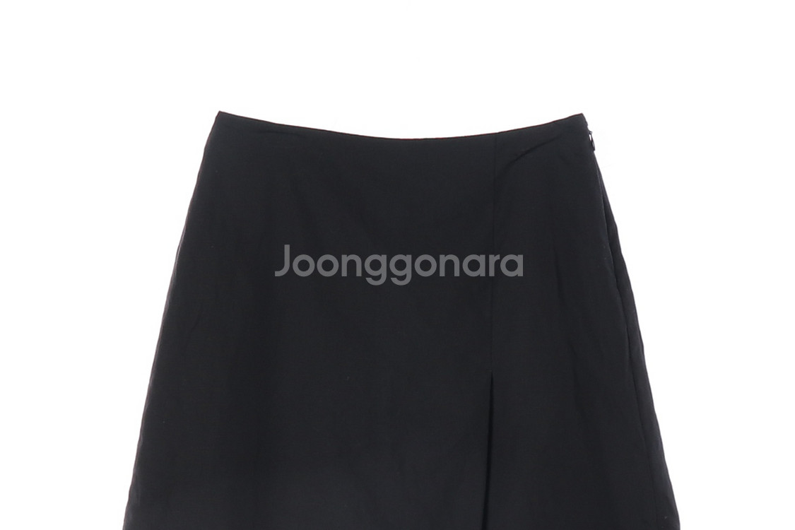 [XS]코스 린넨 블랙 A라인 미니 스커트 여름 치마--1