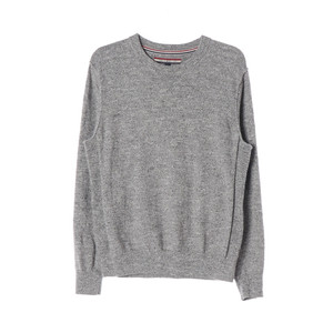 [S]타미힐피거 그레이 보카시 코튼 라운드 니트 스웨터