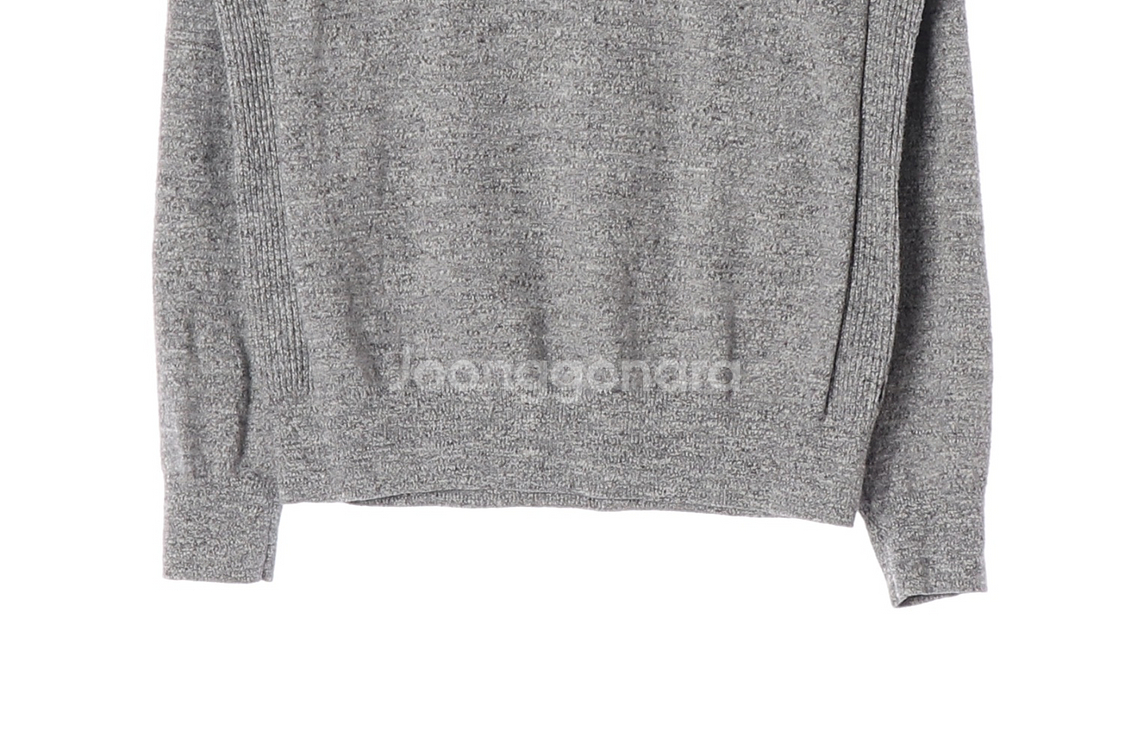 [S]타미힐피거 그레이 보카시 코튼 라운드 니트 스웨터--2