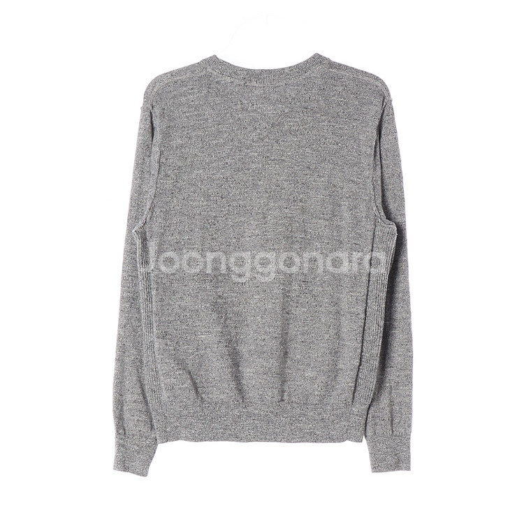 [S]타미힐피거 그레이 보카시 코튼 라운드 니트 스웨터--3