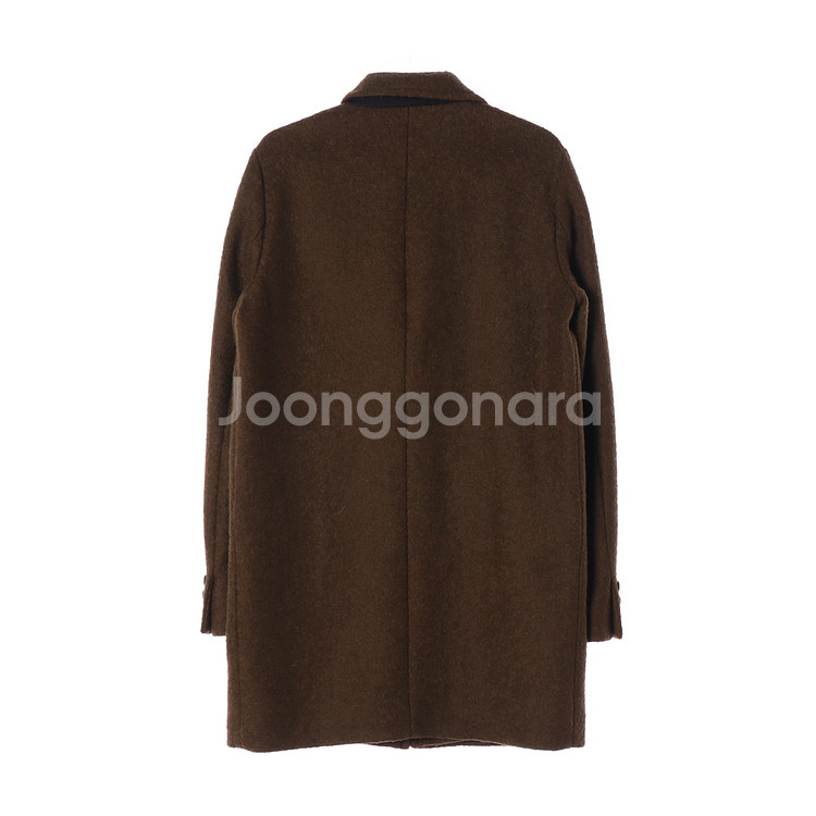[S]아떼바네사브루노 울82% 브라운 싱글브레스티드코트--5