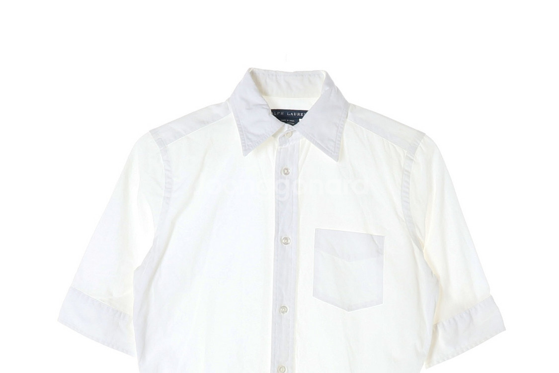 (정품)[XS]랄프 로렌 화이트 라인 반팔 셔츠--1