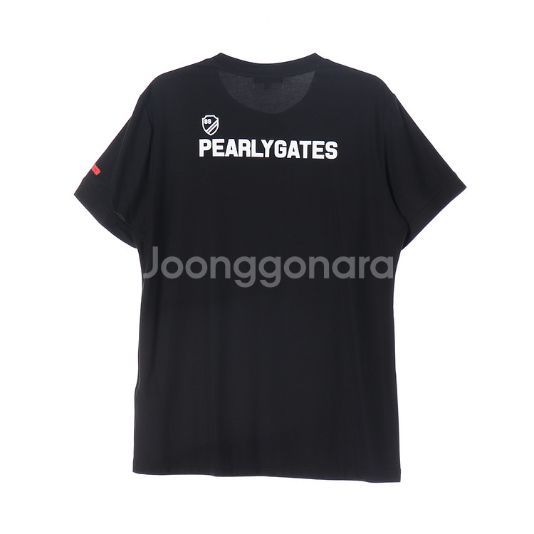 [S]파리게이츠 블랙 로고 프린팅 반팔 크루넥 티셔츠 골프--3