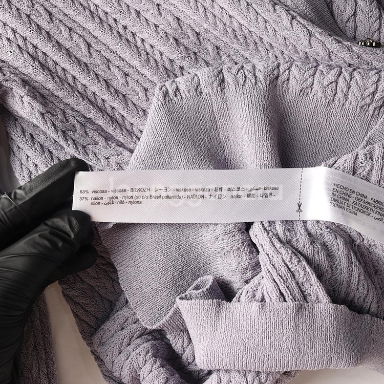 [M]자라 라벤더 꽈배기 브이넥 니트 가디건--6